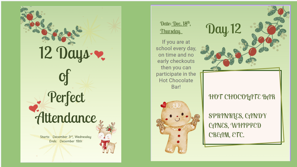 12 days of perfect attendance.  Day 6 is in the books.