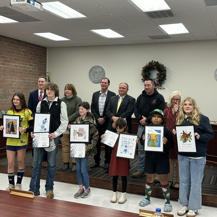 Olivia Sisco being recognized at the Pender County BoE meeting 