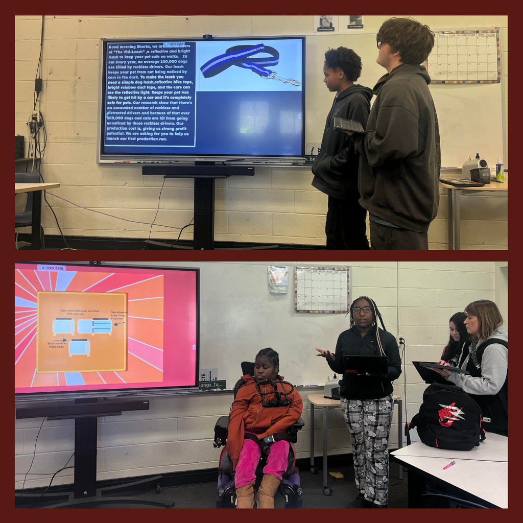 students presenting in classroom