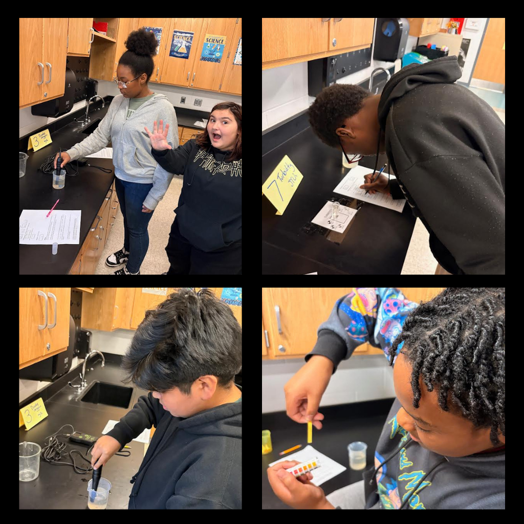 students in science class