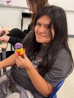 The kids are enjoying a project provided by the National Inventors Hall of Fame. It is called Circuit Sculptures.