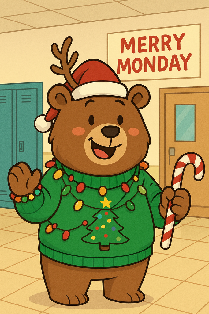 CFMS Holiday Spirit Week: Monday-Merry Monday- wear all your holiday bling