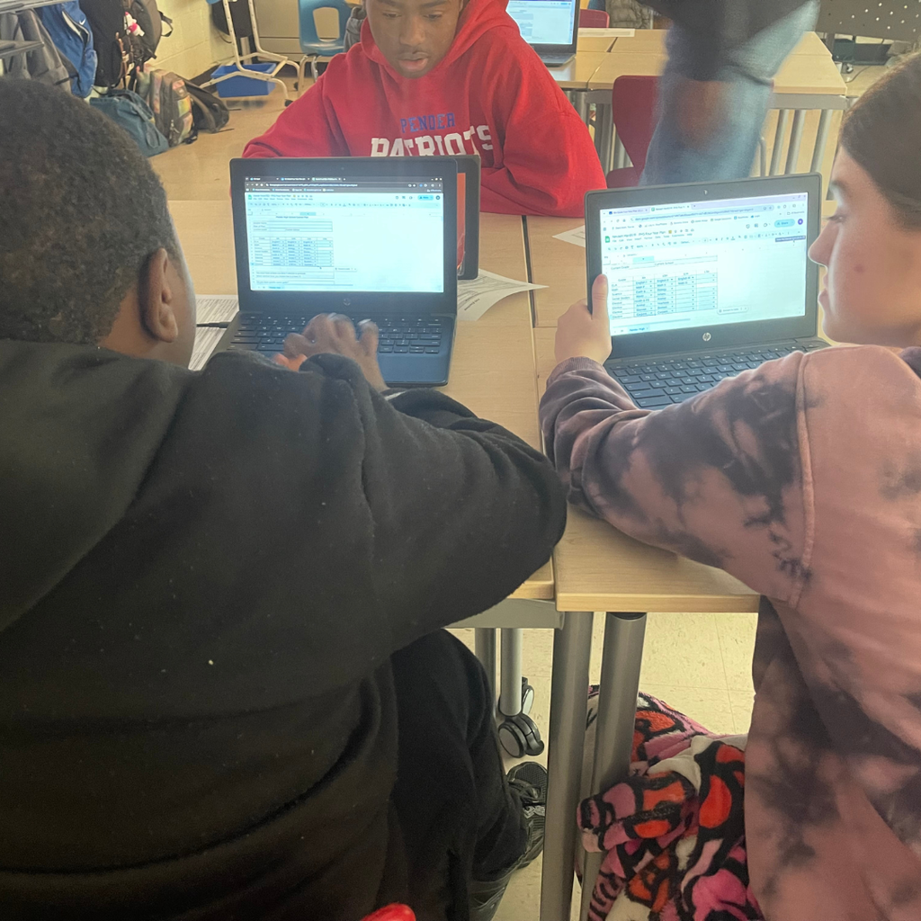 students on computer in classroom