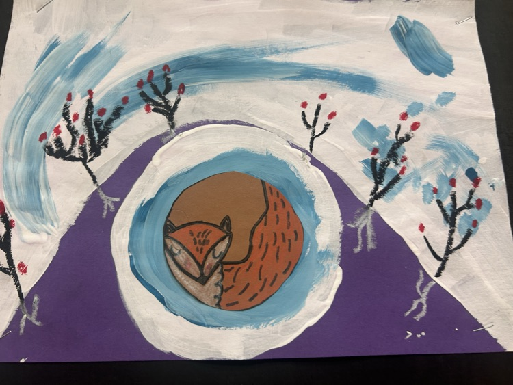 TAES artists are getting ready for winter in the art room by creating winter scenes using balance, value, and texture. Look how gorgeous they came out! 