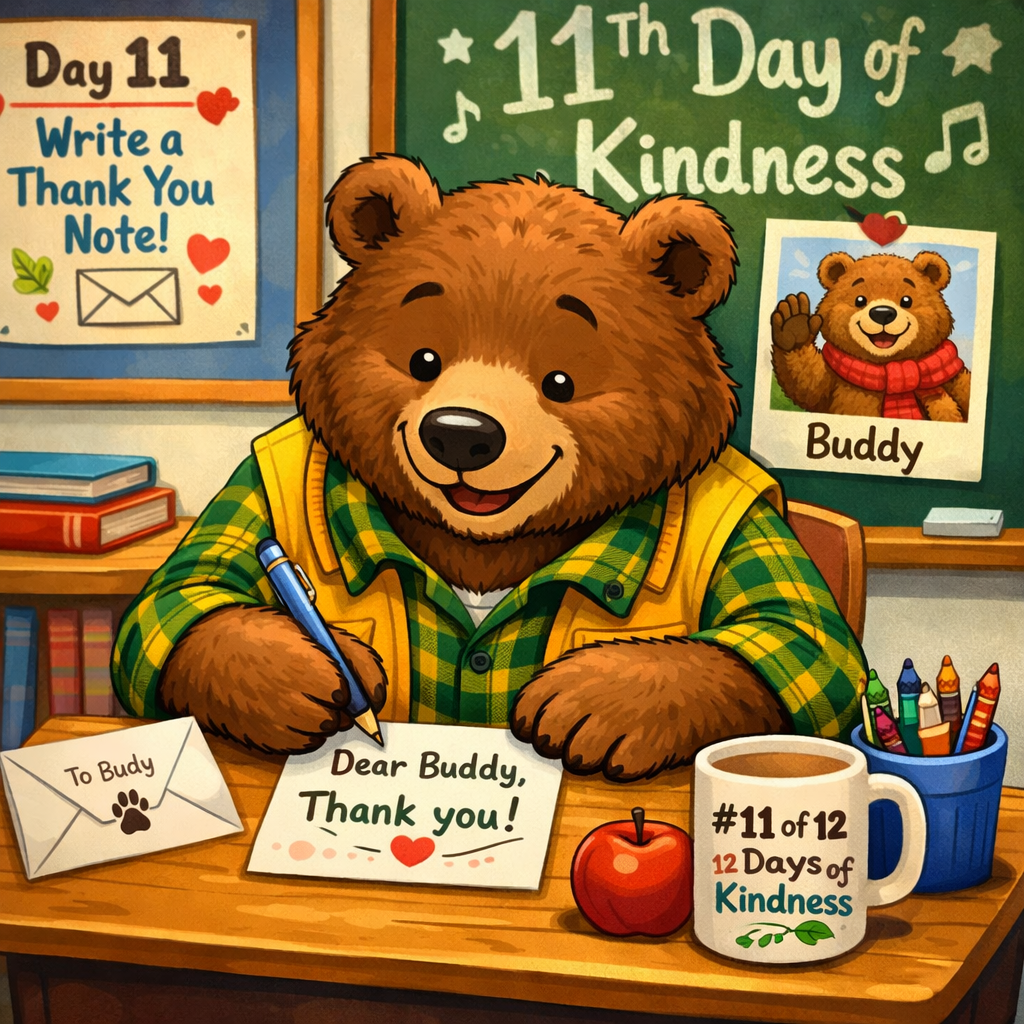 Day 11 of kindness: Write a thank you note to someone.