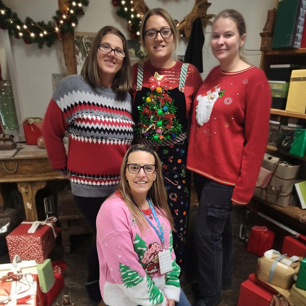 staff members being festive