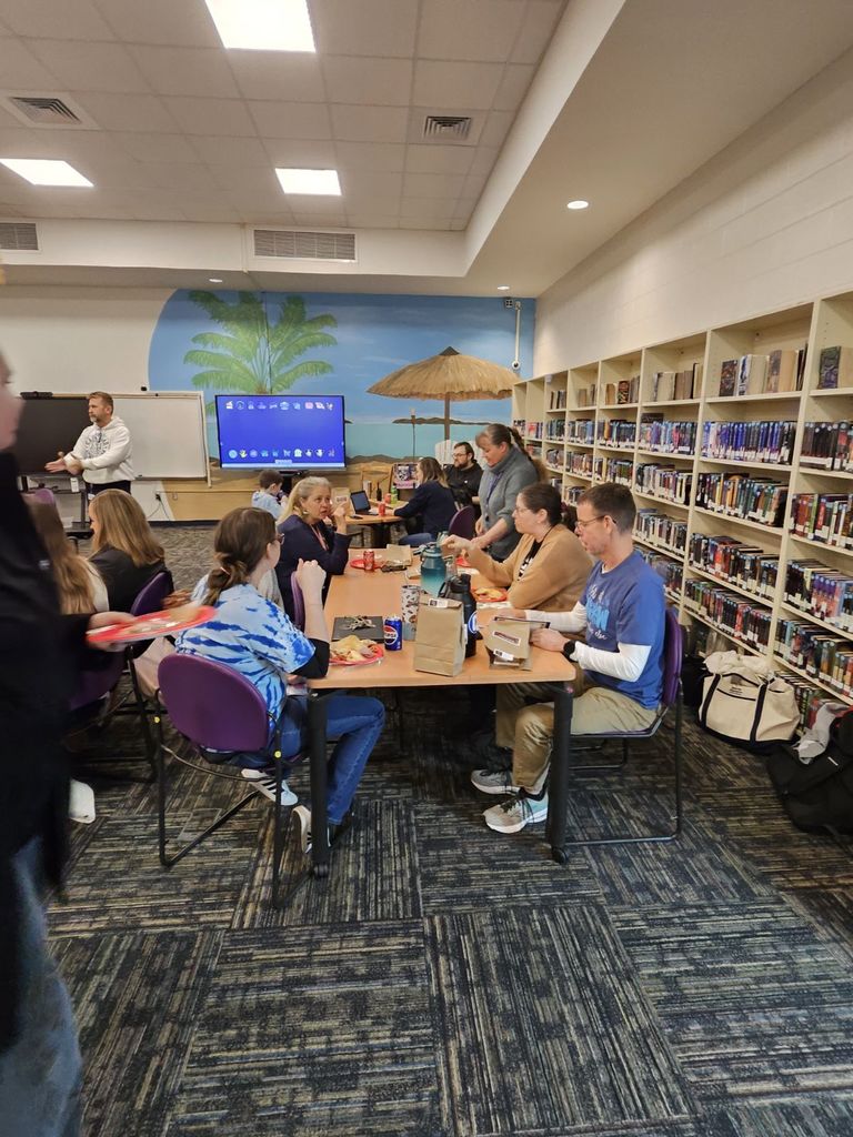 Sunshine Committee's white elephant party during our staff meeting.