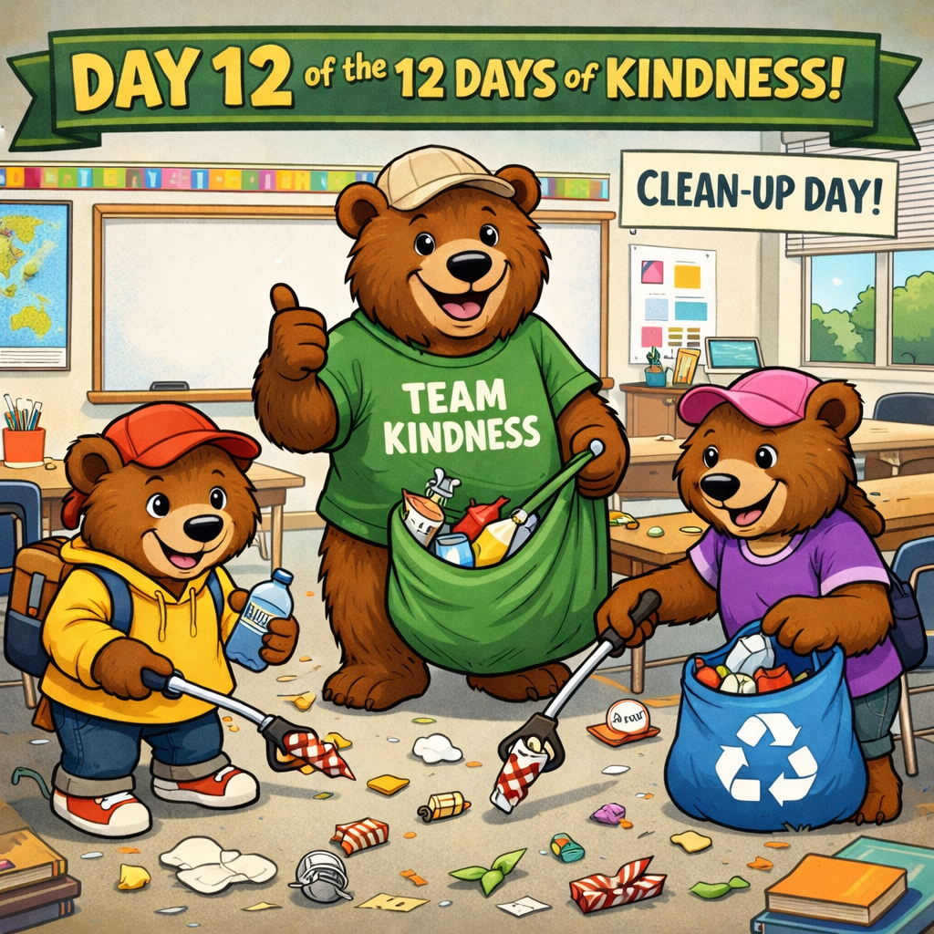 Day 12 of Kindness: Pick up trash around you.