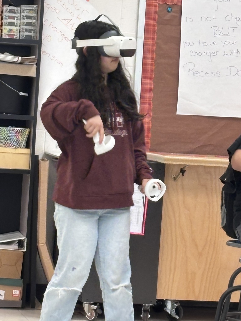 Students in Mrs. Morin's class are getting hands-on experience with cutting-edge VR technology to explore CTE career paths!