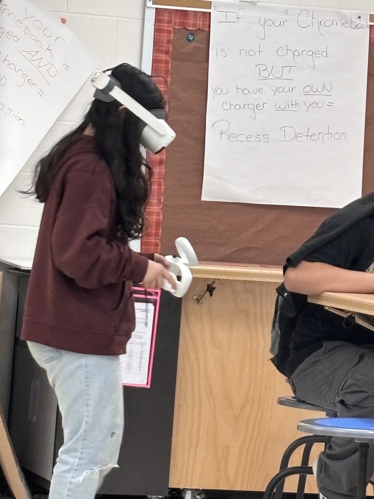 Students in Mrs. Morin's class are getting hands-on experience with cutting-edge VR technology to explore CTE career paths!