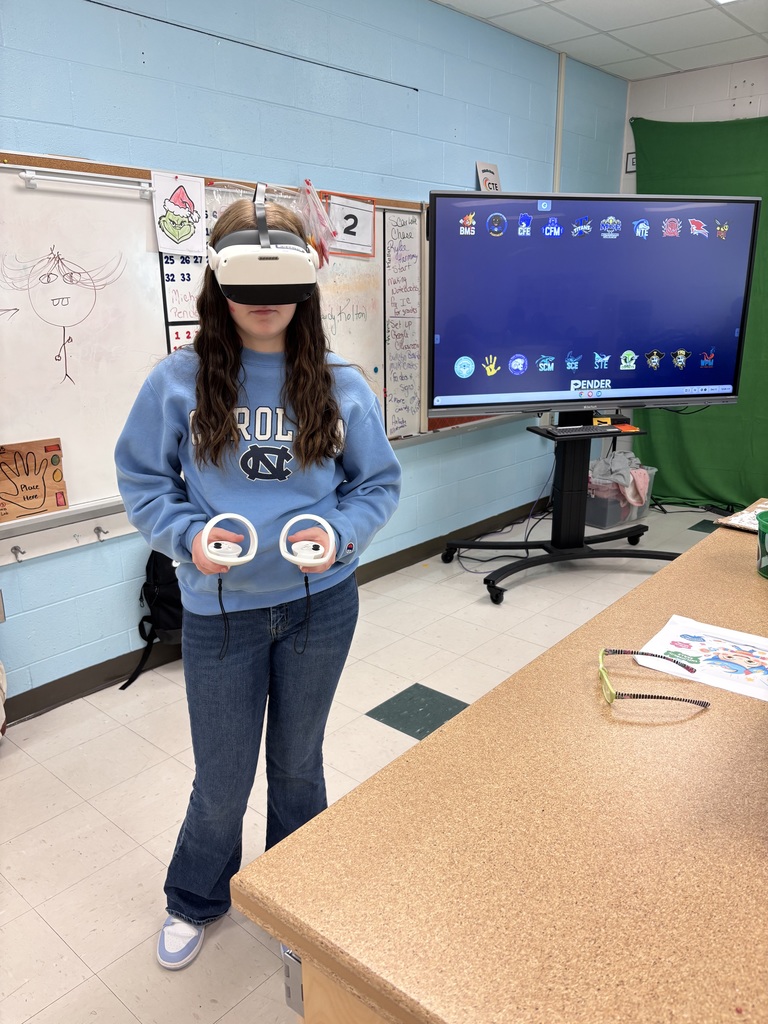 Students in Mrs. Morin's class are getting hands-on experience with cutting-edge VR technology to explore CTE career paths!