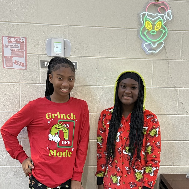 PECHS students in grinch outfits