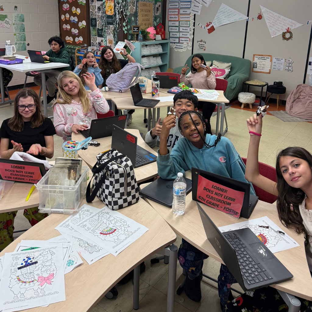 sixth graders enjoying ice cream