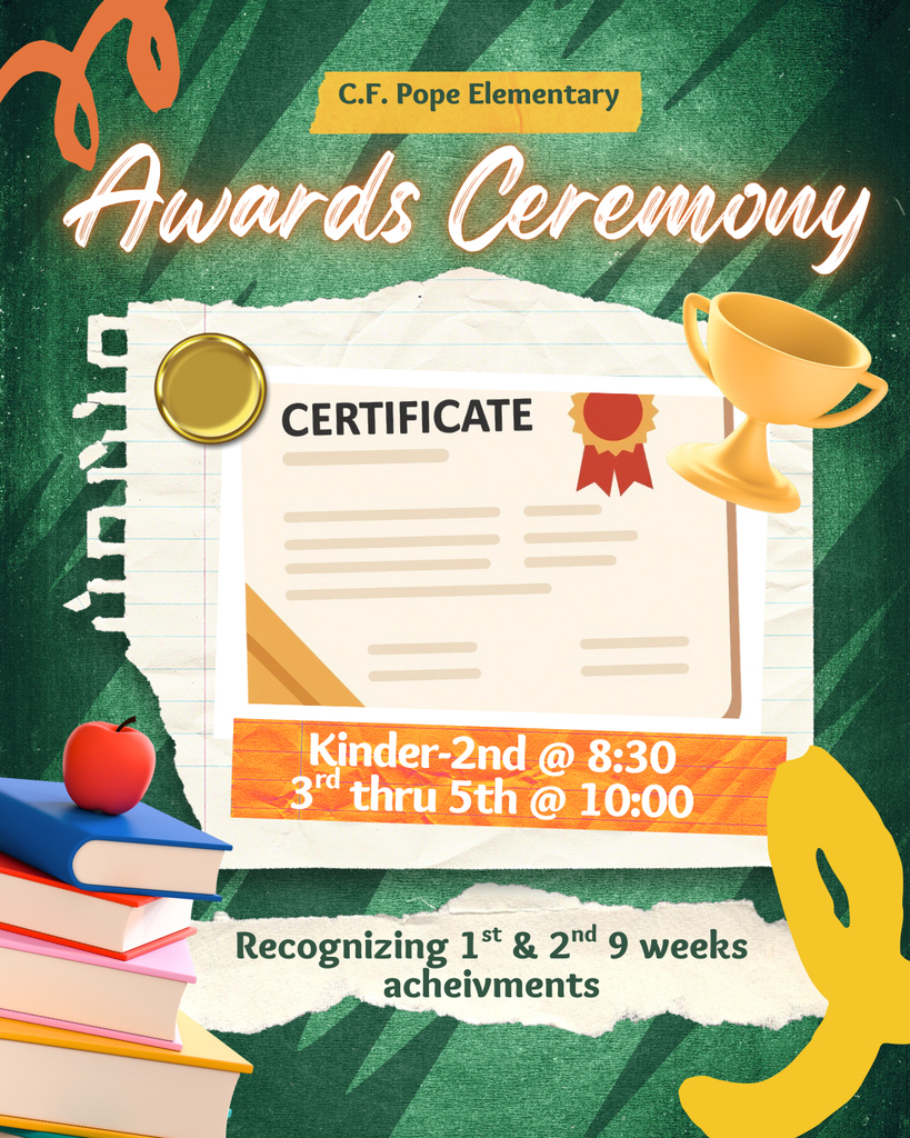 green background with books, a certificate, and a golden award trophy