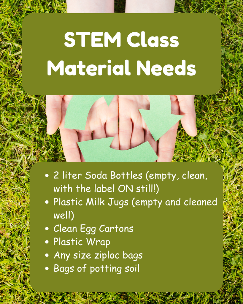 grass background with hands holding a recycling symbol