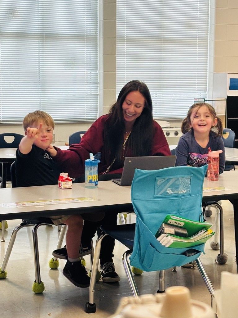 Instructional assistant working with a student