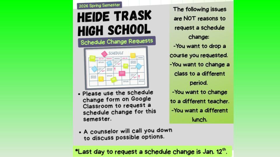 schedule change info