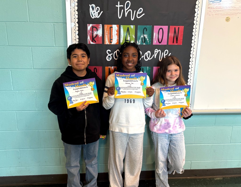 6th grade students of the month.