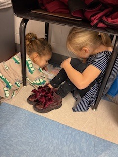 first graders partner reading