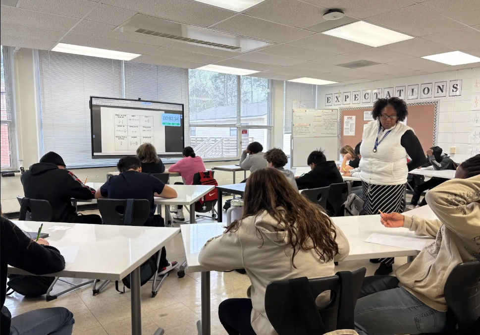 Students hard at work