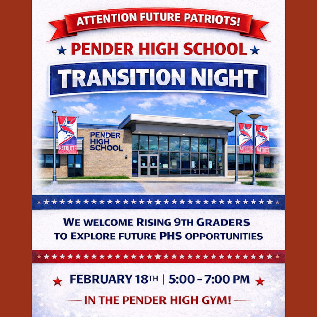 Pender HS 8th grade Transition Night flyer