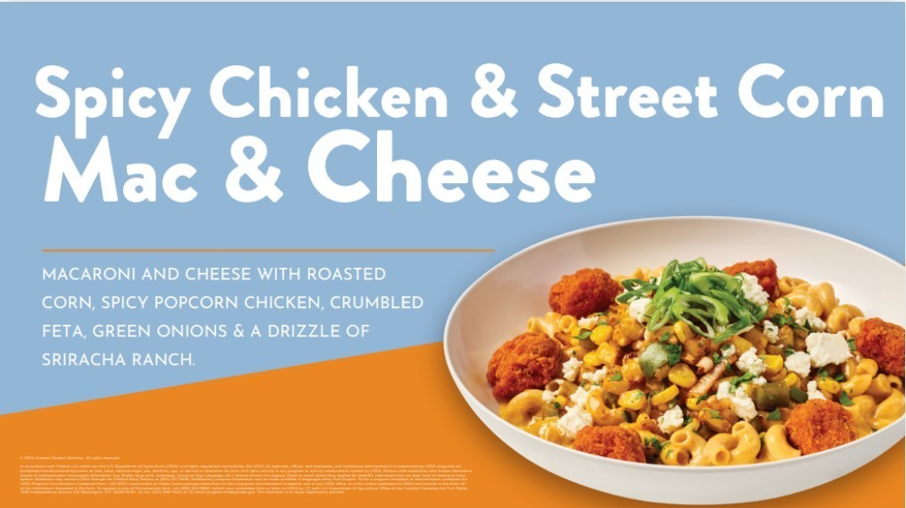 Spicy Chicken & Street Corn Mac & Cheese