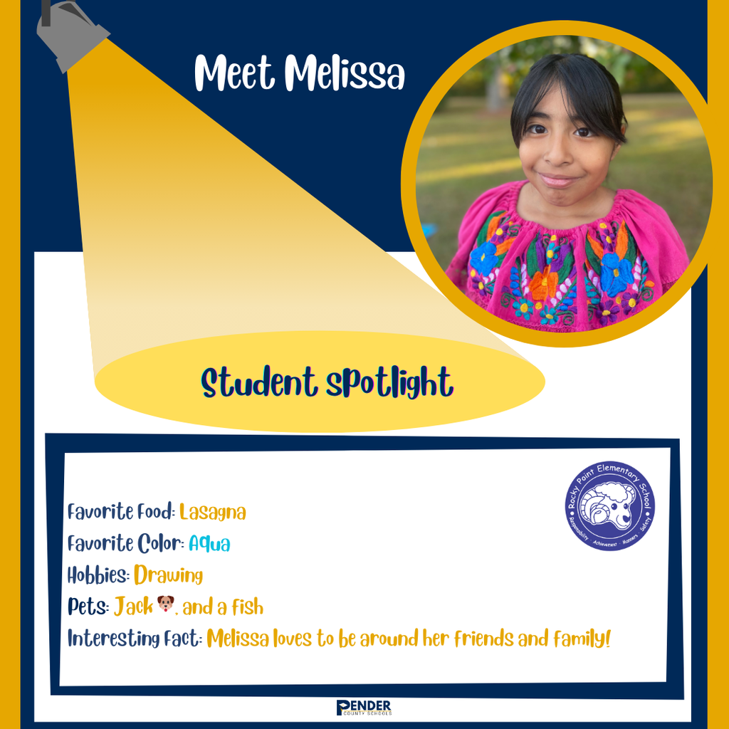 student spotlight melissa rocky point elementary