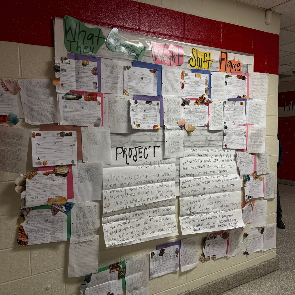 student work on bulletin boards