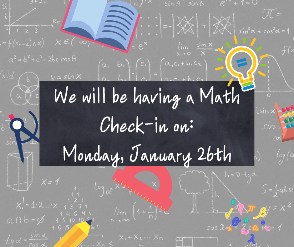 Math check-in on Monday, January 26th