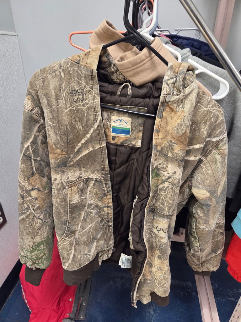 coats hanging on a rack