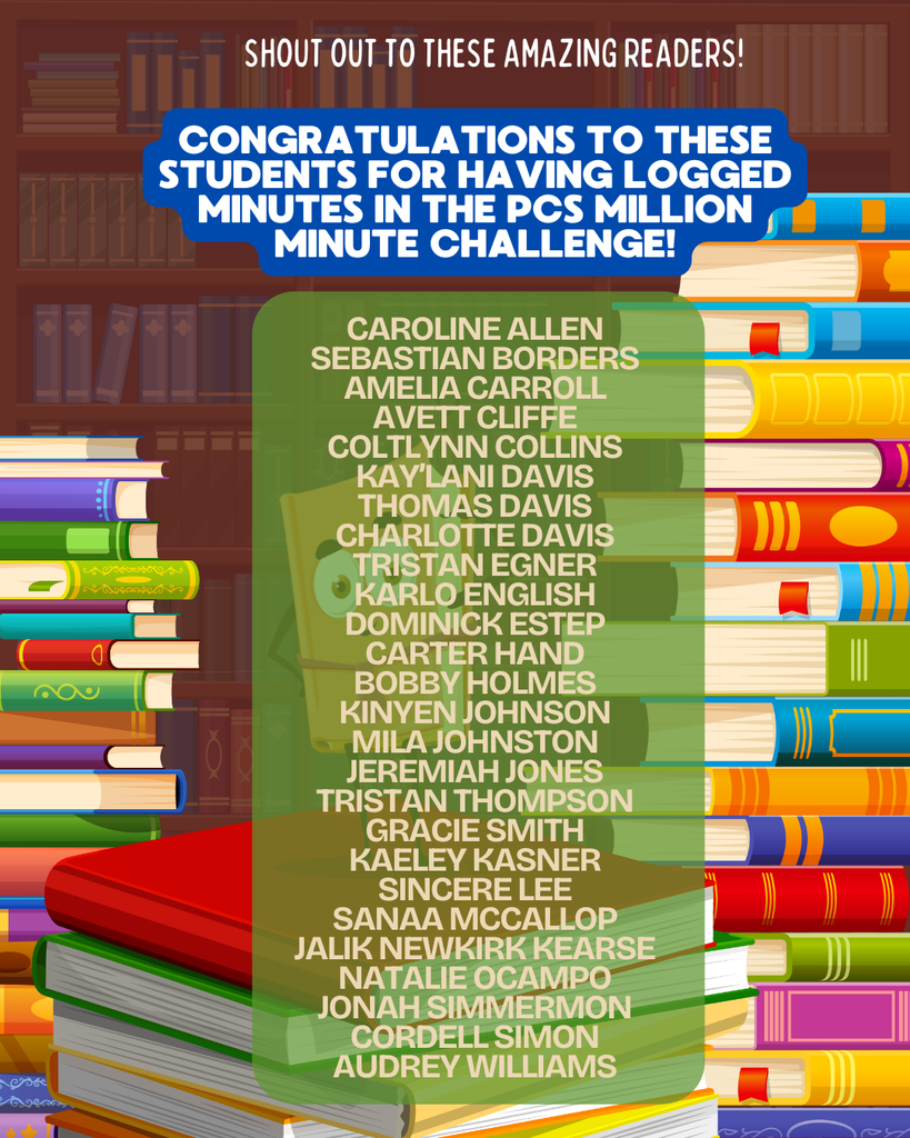 books in background with student names