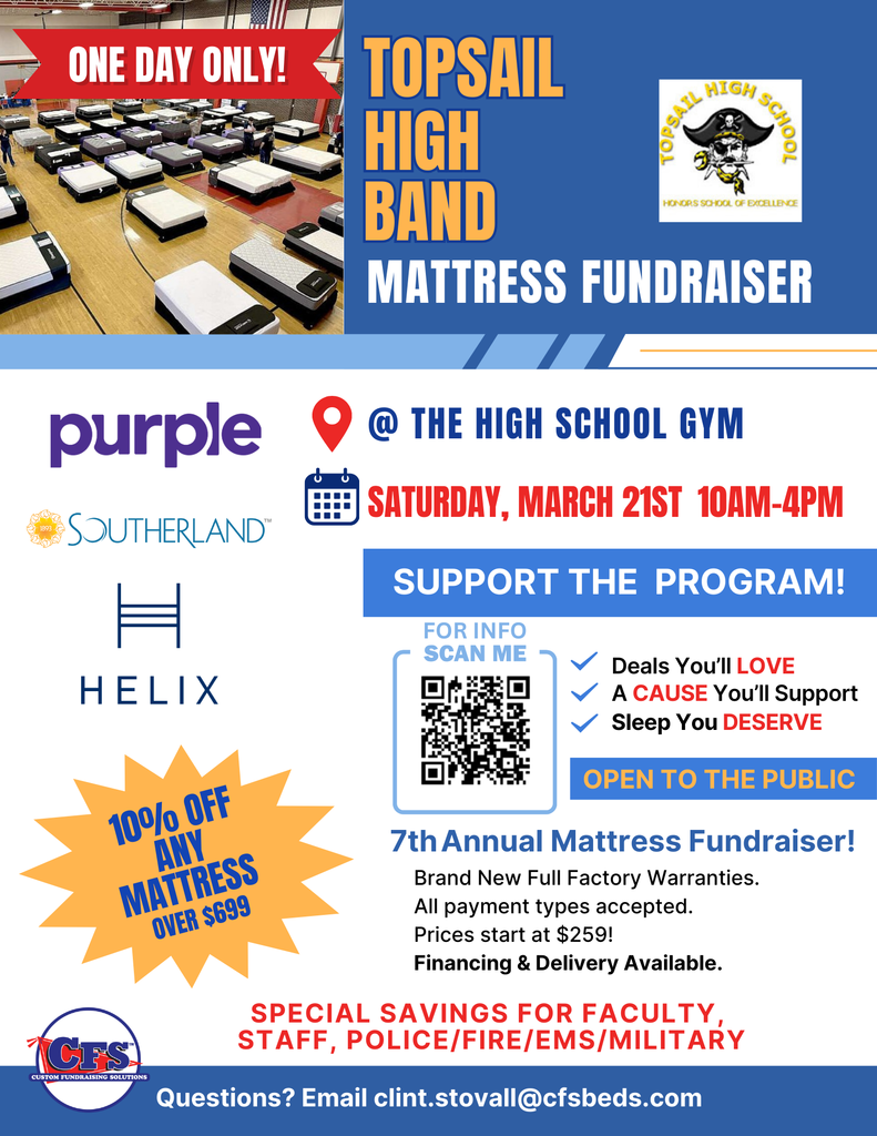 Topsail High Band Mattress Fundraiser