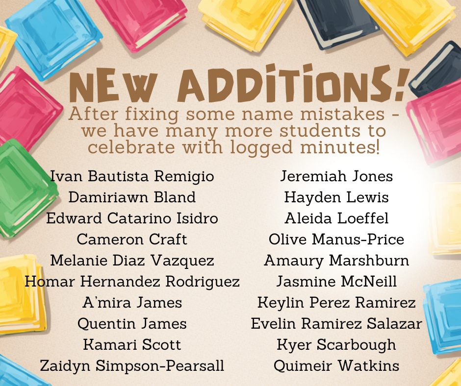 books border with student names