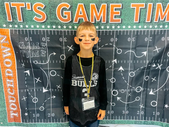 first graders working in super bowl classroom activities