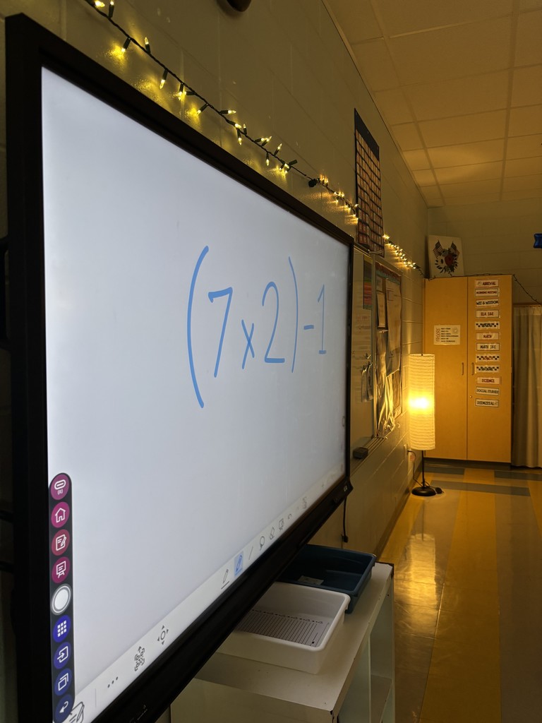 math problem on front board