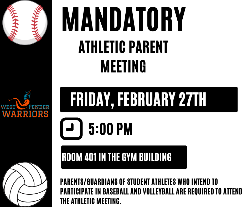 Mandatory athletic parent meeting