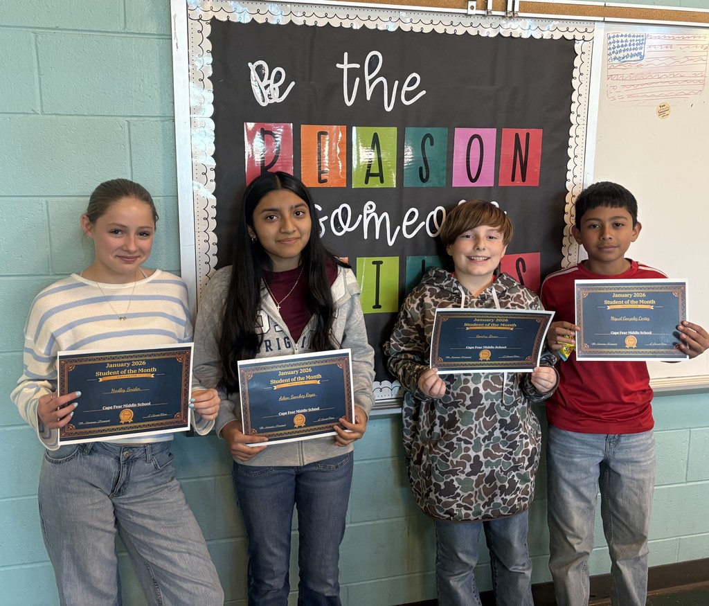 6th grade students of the month.