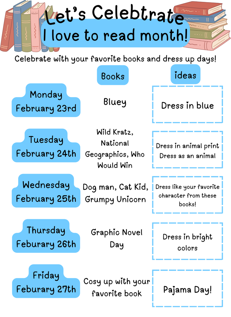 I Love Reading Month - February
