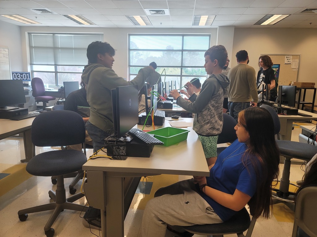 CFCC North Campus hosted our 7th grade STEM students today. Not only did they get to explore the campus, the Mechatronics Dept and Engineering Dept spent some time with our students giving them some exposure to potential careers!