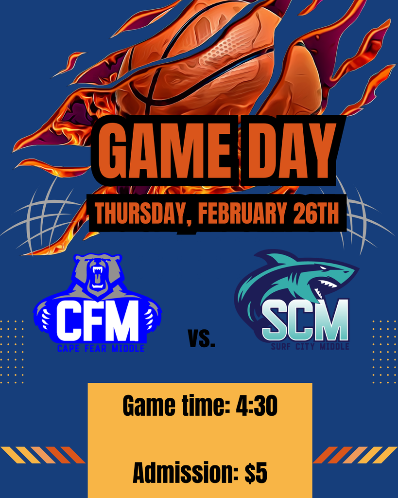 Girls basketball away game against Surf City Middle.