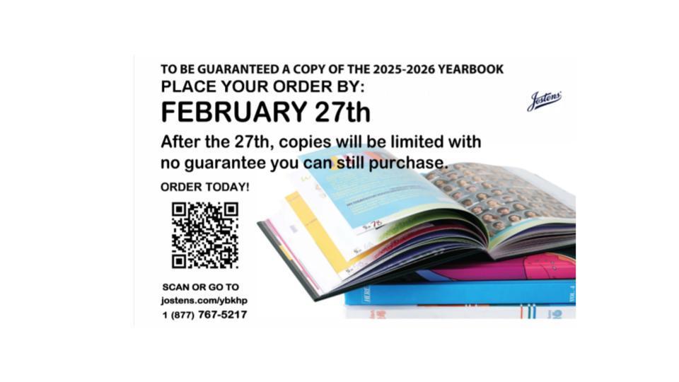 order your yearbook by 2/27