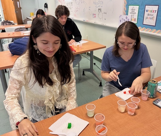students working on lab