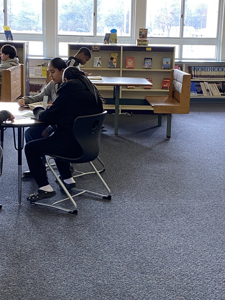 8th grade reading in the library