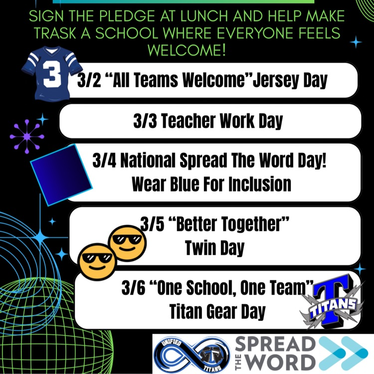 spirit week for unified titans