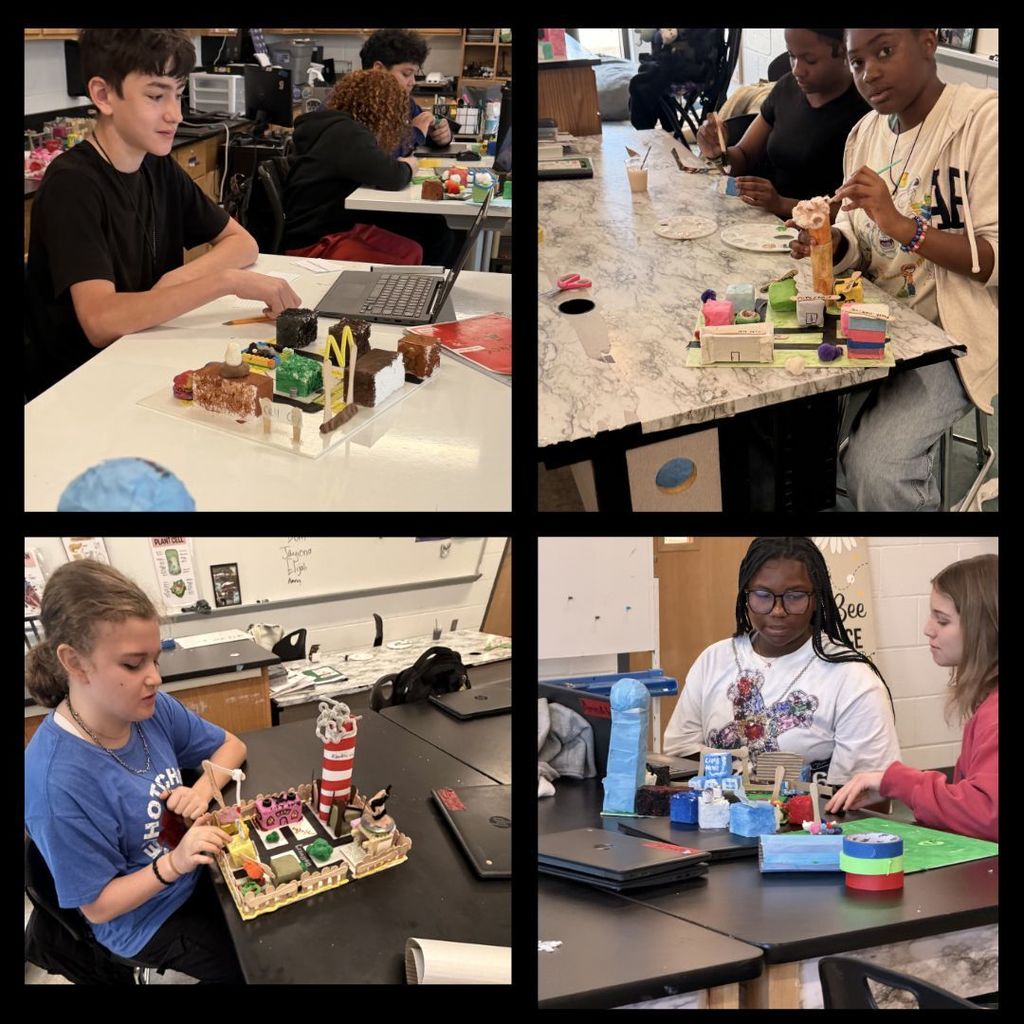 students in science class