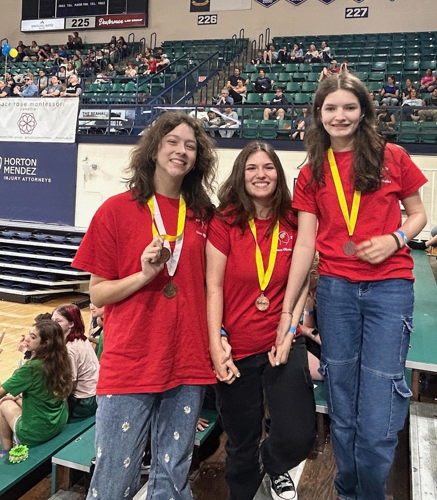 students compete in science