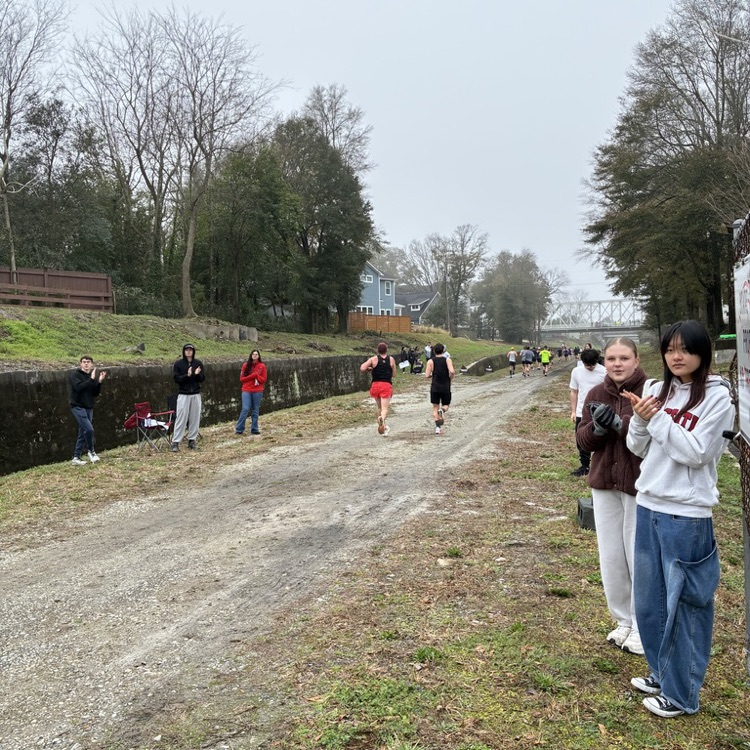 PECHS' NHS  students cheer on runners at the Novant Marathon race in Wilmington!