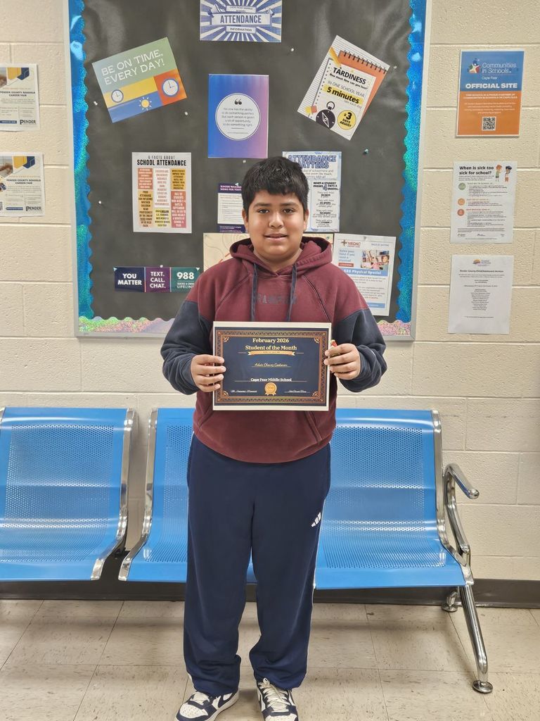 6th grade Students of the Month for February