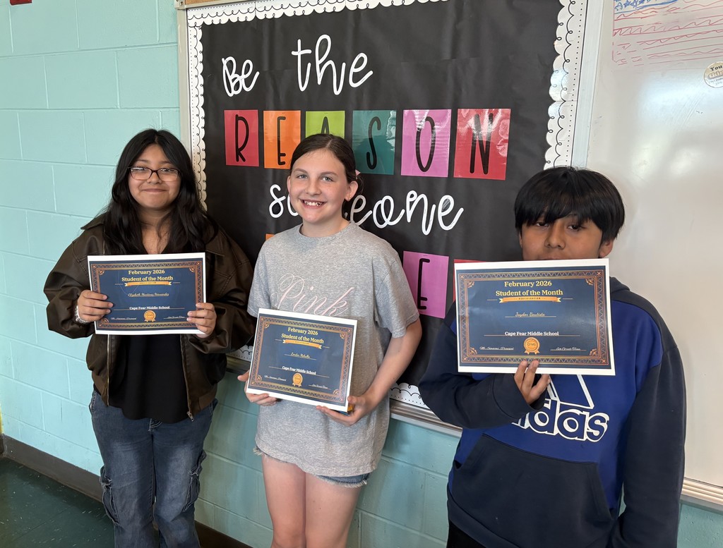 6th grade Students of the Month for February