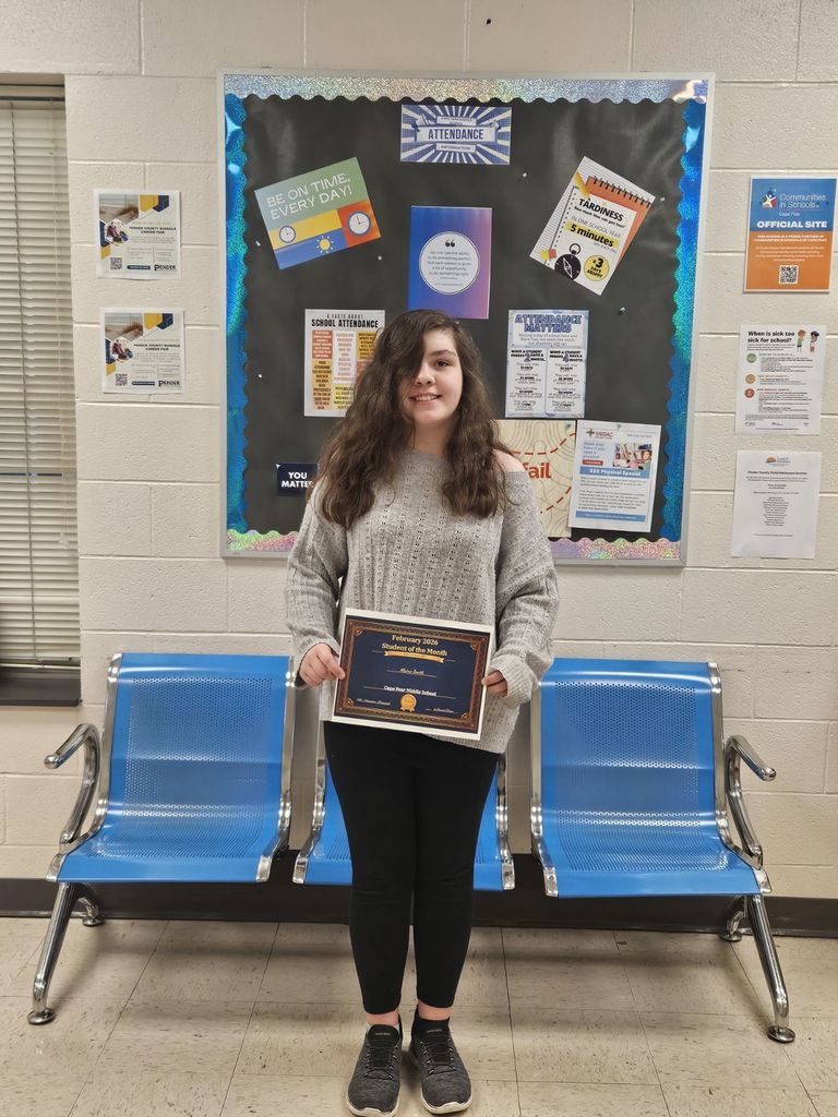 8th Grade Students of the Month for February